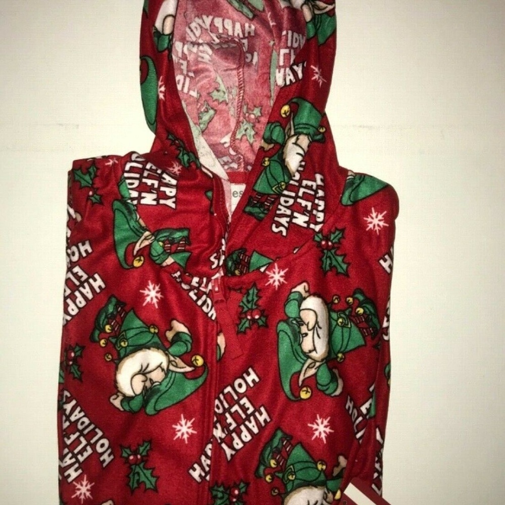 One Piece Union Suit PJ Happy Elf'n Holiday